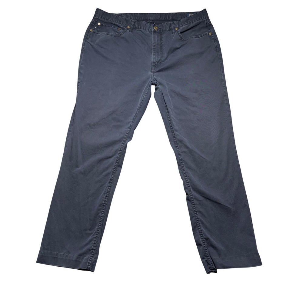 Polo Ralph Lauren Pants Men 38 Navy Blue Chino Straight Leg 5-Pocket Stretch - Picture 2 of 16